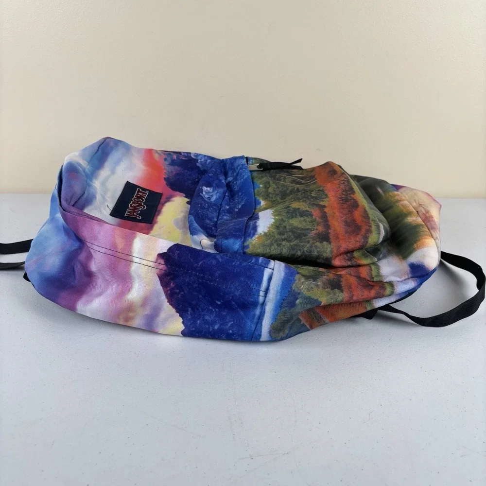 Jansport High Stakes Backpack Landscape Print Scenic Outdoor Lightweight